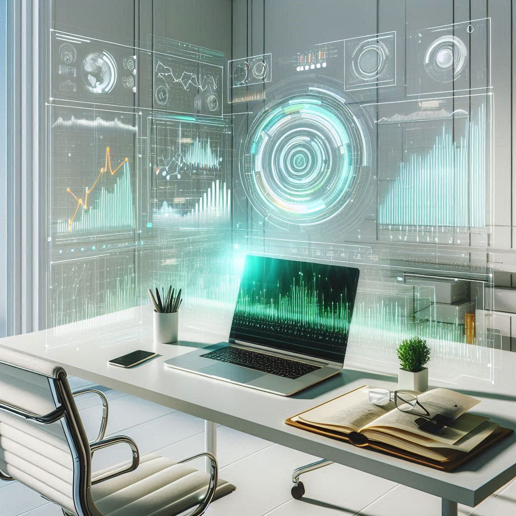 AI analyzing financial data on laptop — concept of smart money management tools